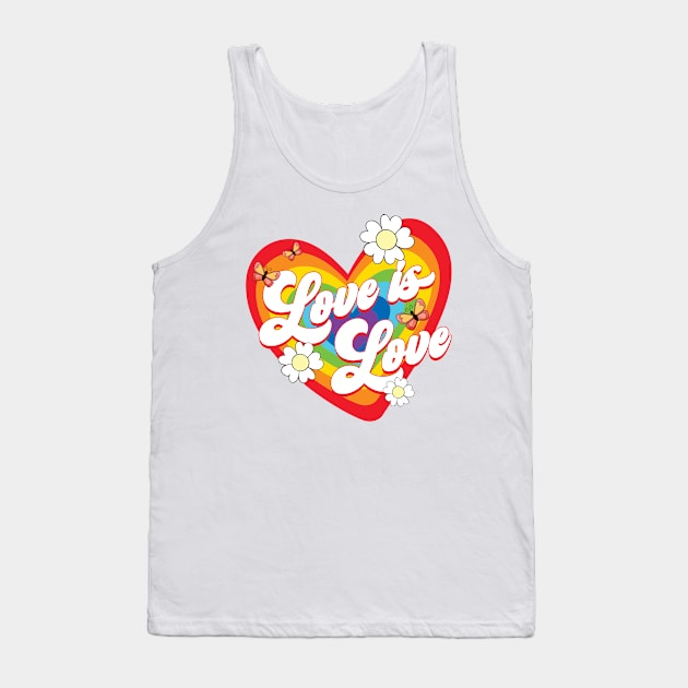 Love Is Love Gay Rainbow LGBT Gift For Men Women Lgbt Tank Top by FortuneFrenzy